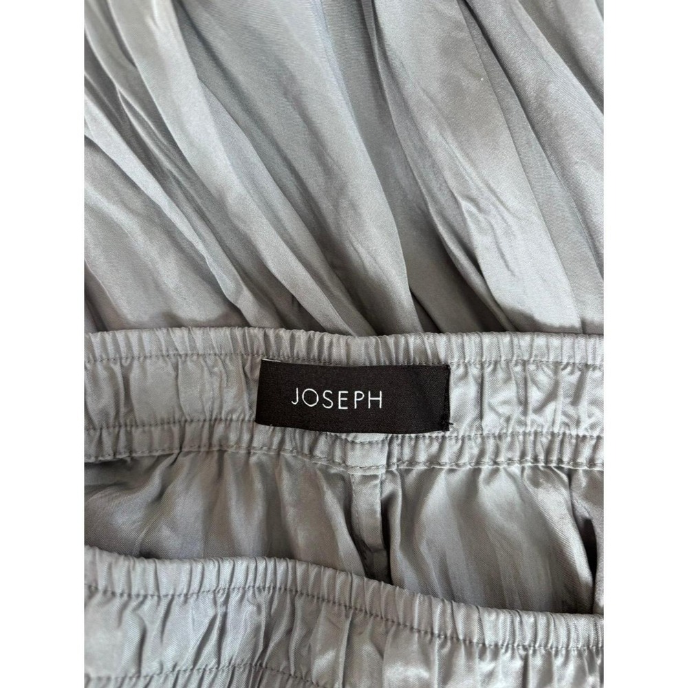 JOSEPH London 100% Silk Gray Midi Skirt Quiet Luxury Minimalist Designer UK 42 - Picture 9 of 10